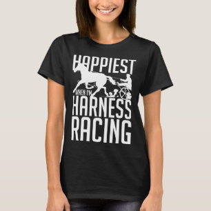 T-shirt Harnais Course Horse Course Course Course Racer Tr