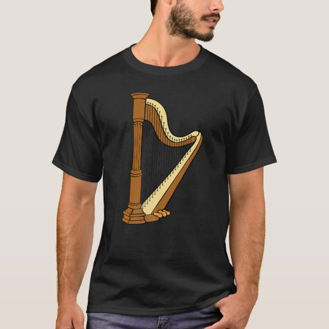 T-shirt Harp Player Harpist Music (Devant)