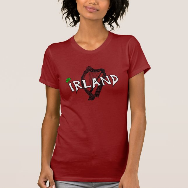 T-shirt Harpe d'Irlande Girlie (Devant)