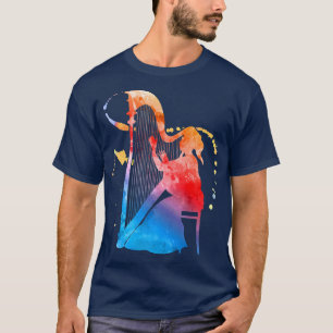 T-shirt Harpe Lecteur Harpist Musicien musique instrument 