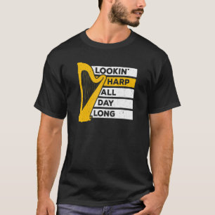 T-shirt Harpe Musicien À La Recherche Harpe Musicale Harpe