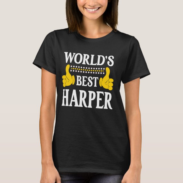 T-shirt Harper Nom de famille de l'équipe Nom de famille M (Devant)