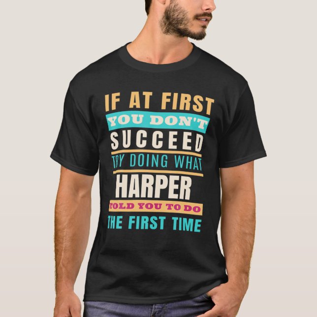 T-shirt HARPER Nom personnalisé HARPER Prénom (Devant)