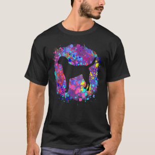 T-shirt Harrier Chien rose Aquarelle Splatter Art Love Chi