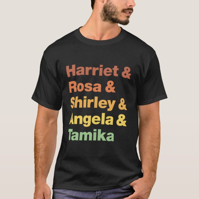 T-shirt Harriet Rosa Shirley Angela Tamika (Devant)