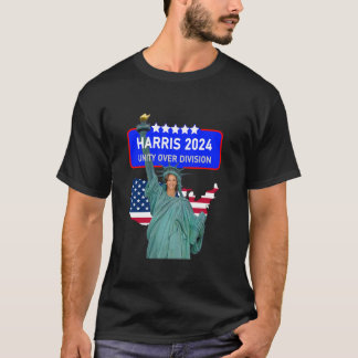 T-shirt HARRIS 2024 UNITÉ SUR DIVISION Statue de la Libert