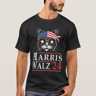 T-shirt Harris W 2024 Funny Cat Election Kamala Harris Tim