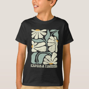 T-shirt Harris Waltz Vote Kamala Flower 2024 1