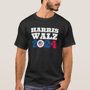 T-shirt Harris Walz 2024 - Drapeau politique américain