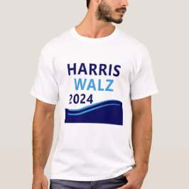 T-shirt Harris Walz 2024 pour le président Blue Wave