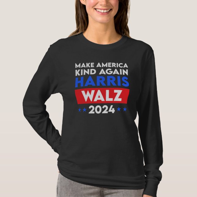 T-shirt Harris Walz 2024 Rendre l'Amérique (Devant)