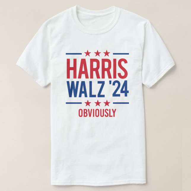 T-shirt Harris Walz 24 - Évidemment (Design devant)