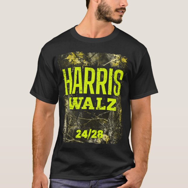 T-shirt Harris Walz Camo Brat Lime Green (Devant)