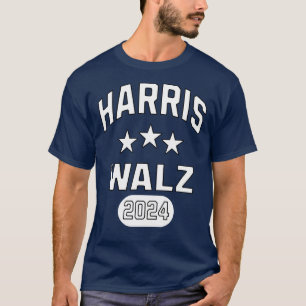 T-shirt Harris Walz Patriotic College Style Preppy