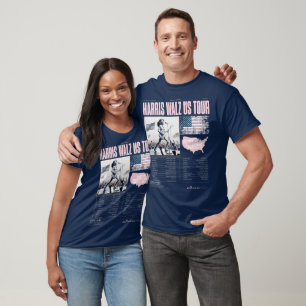 T-shirt Harris Walz tournée américaine Kamala gagne l'inau