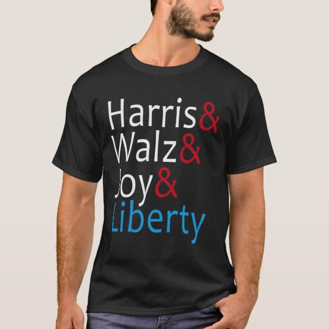 T-shirt Harris Wheimer Joy Liberty Vote Kamala Harris Pres (Devant)