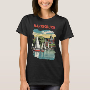 T-Shirt Harrisburg Capitol River Voilier Voyage