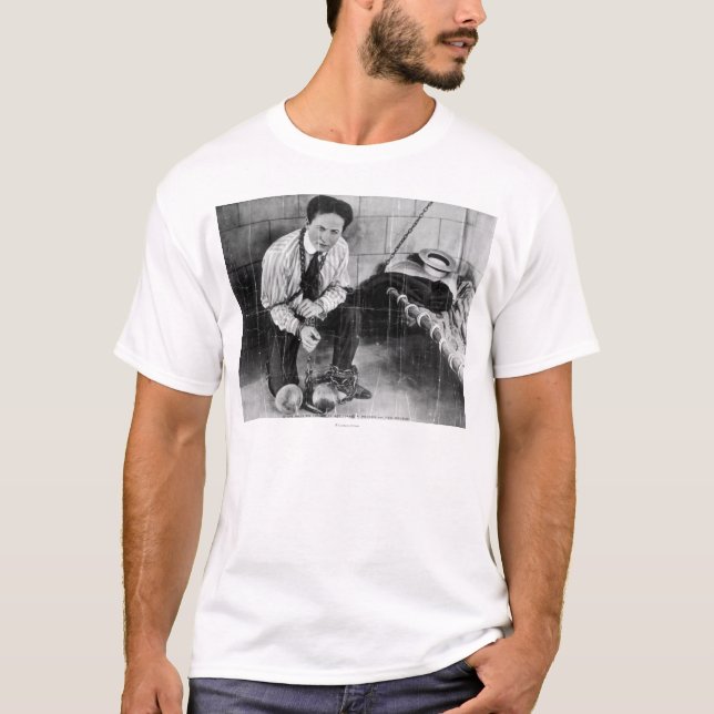 T-shirt Harry Houdini environ à échapper de la prison (Devant)