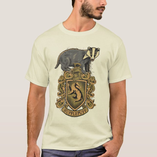 T-shirt Harry Potter| Cimetière de la Hufflepuff avec Badg (Devant)