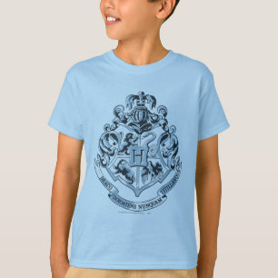 T-shirt Harry Potter  Cimier de Poudlard - Bleu