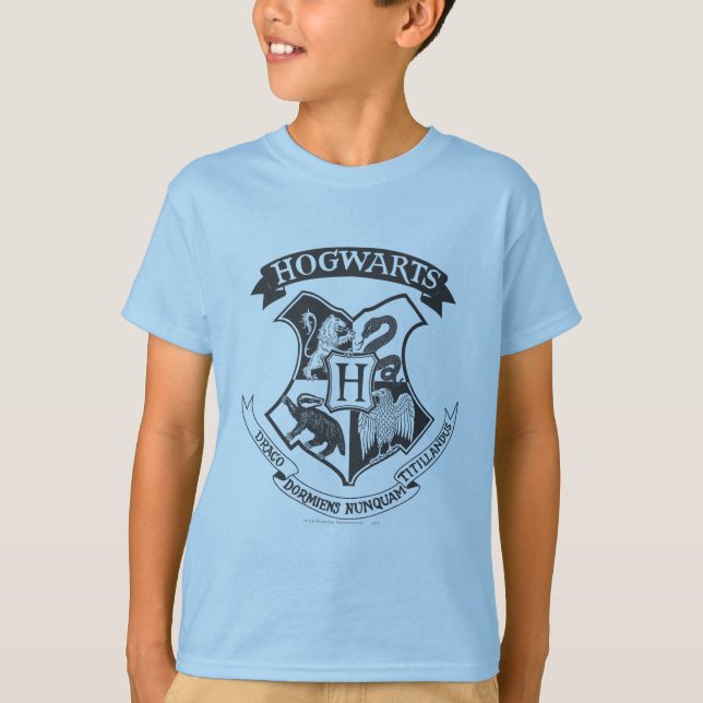 T-shirt Harry Potter | Cimier de Poudlard rétro (Devant)