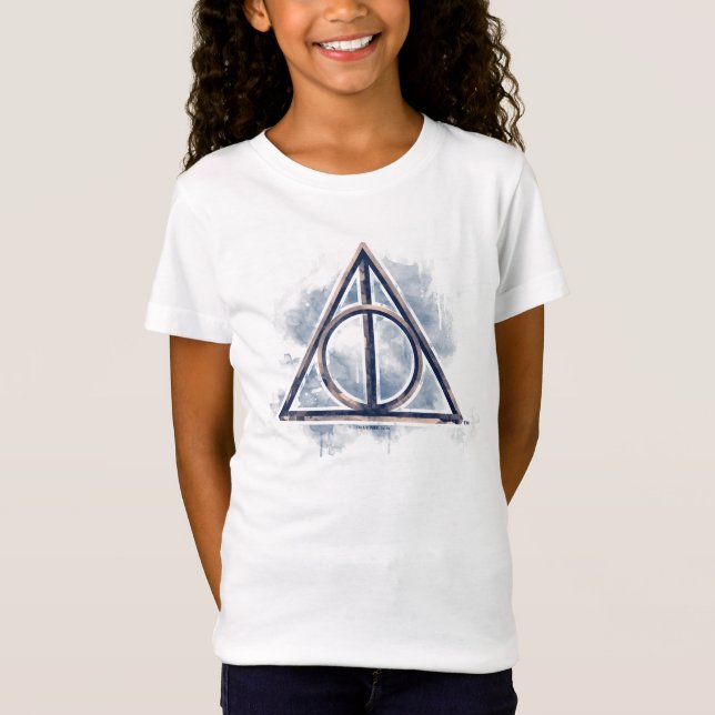 T-Shirt Harry Potter | Deathly Hallows Watercolor (Devant)