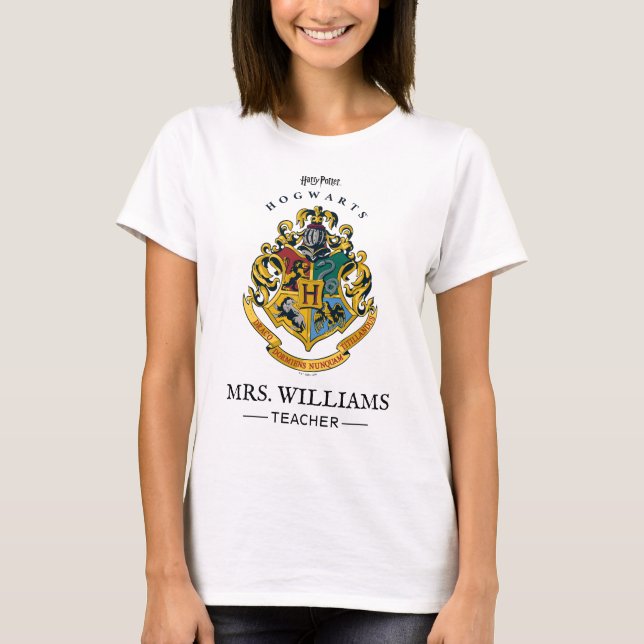 T-shirt Harry Potter Enseignant | Cimier de Poudlard - Cou (Devant)
