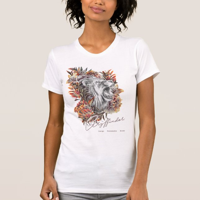 T-shirt HARRY POTTER™ GRYFFINDOR™ Floral Graphisme (Devant)