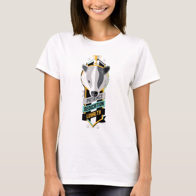 T-shirt Harry Potter| HUFFLEPUFF™ House Traits Sigil (Devant)