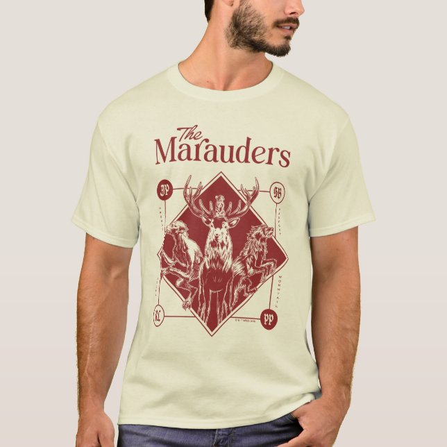 T-shirt HARRY POTTER™ Les Marauders Animagus Graphisme (Devant)