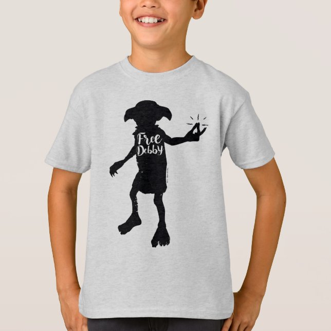 T-shirt Harry Potter | "Libérez Dobby" Silhouette Typograp (Devant)