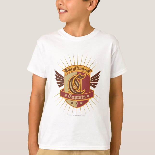 T-shirt Harry Potter| Logo du capitaine Gryffindor QUIDDIT (Devant)