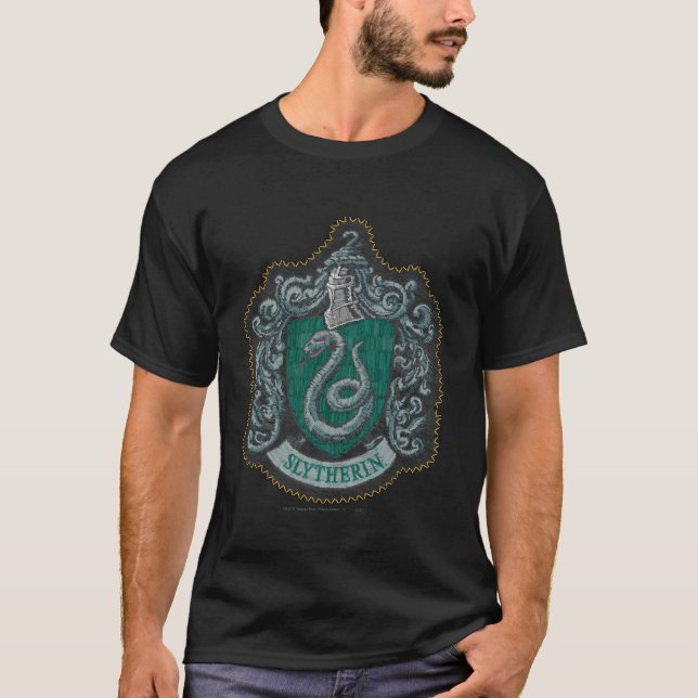 T-shirt Harry Potter| Retro Mighty Slytherin Crest (Devant)