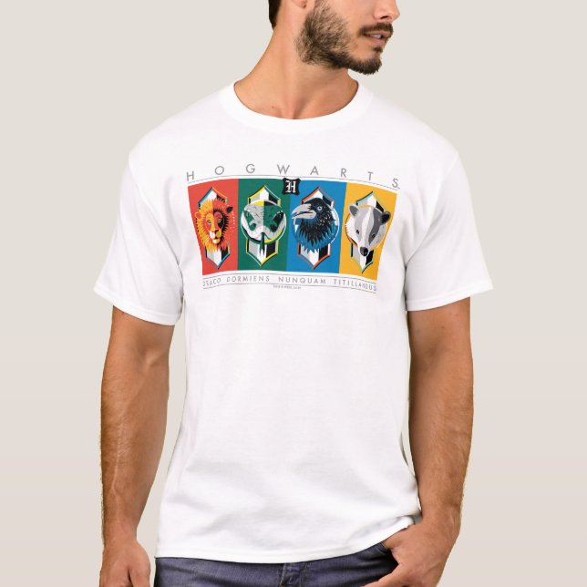 T-shirt Harry Potter | Sigles de maison HOGWARTS™ (Devant)