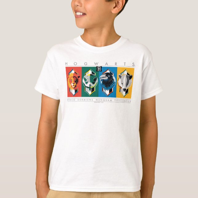 T-shirt Harry Potter | Sigles de maison HOGWARTS™ (Devant)