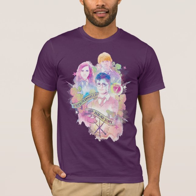 T-shirt Harry Potter Spell | Harry, Hermione et Ron Waterc (Devant)