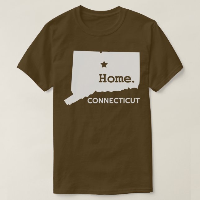 T-shirt Hartford CT New England Silhouette State of Connec (Design devant)