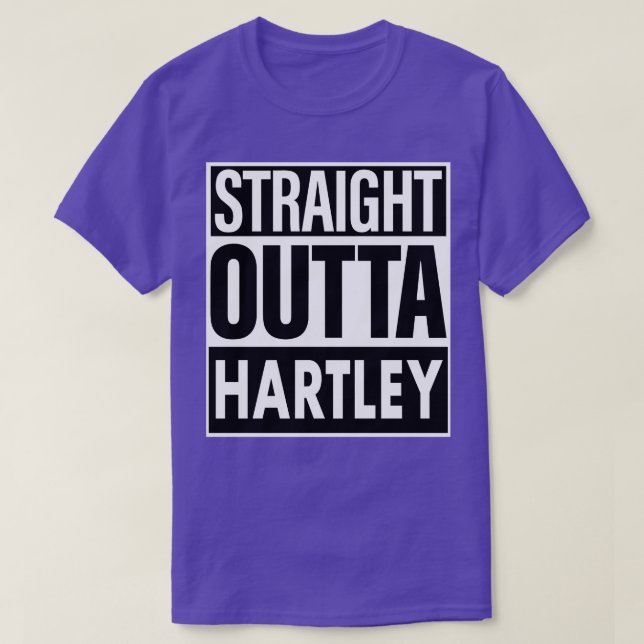 T-shirt Hartley Nom Straight Outta Hartley (Design devant)