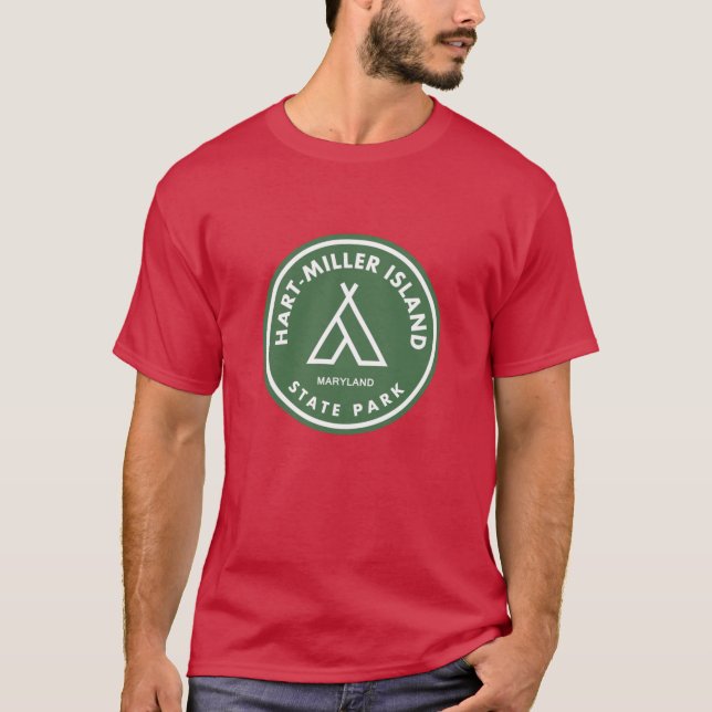 T-shirt HartMiller Island State Park Maryland Tente (Devant)