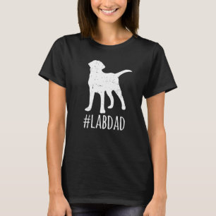 T-shirt Hashtag homme Lab Papa Labrador Retriever Papa Fat