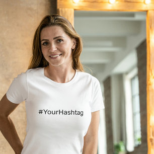T-shirt Hashtag personnalisé Minimaliste médias sociaux si