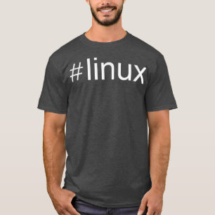 T-shirt Hashtag sur l'amant Linu tee Penguin Tu Open Sourc