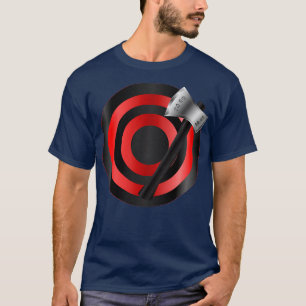 T-shirt Hatchet à lancer en argent Noir sur Targ à lancer