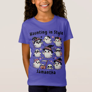 T-Shirt Hauning in Style Ghosts Girls Halloween