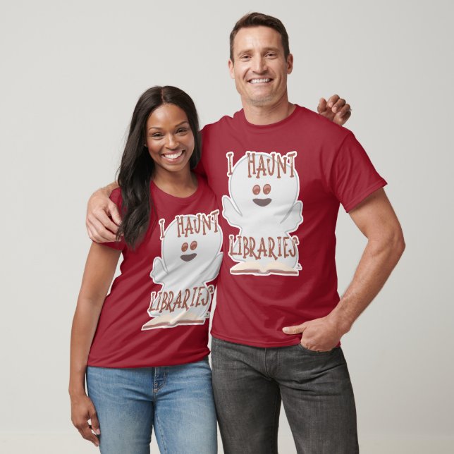 T-shirt Haunt Librairies Funny Bookish Halloween Art (Unisexe)