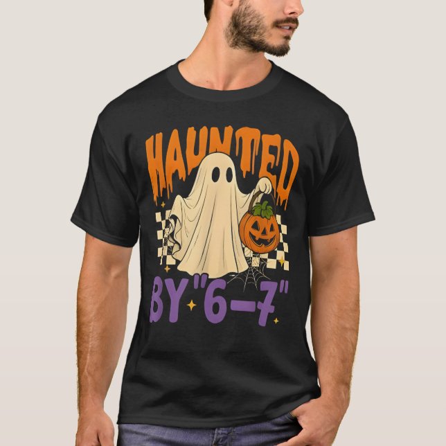 T-shirt Haunted by 67 – Funny Ghost and Pumpkin Halloween  (Devant)