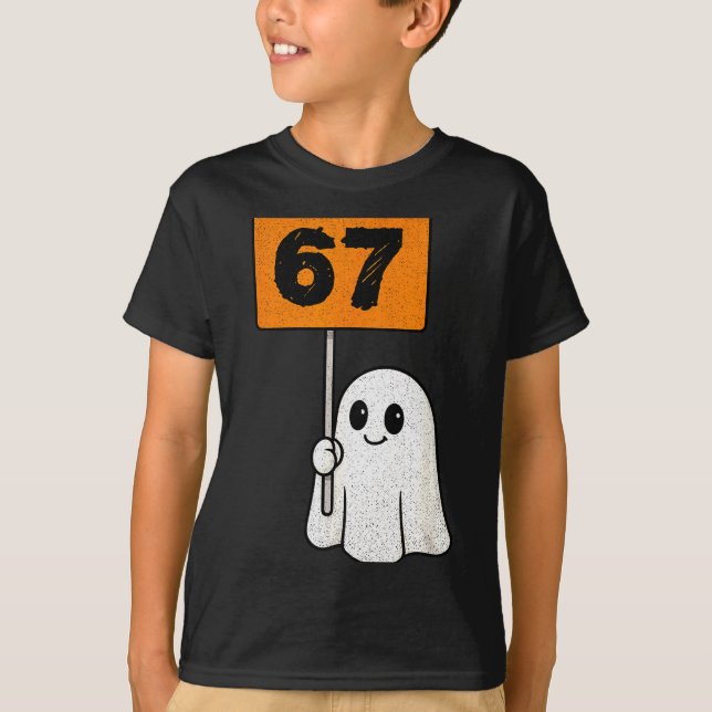 T-shirt Haunted By 67 – Funny Six Seven Meme 6 7 Halloween (Devant)