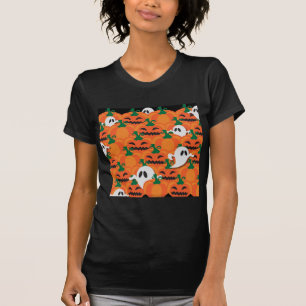 T-shirt Haunted Halloween Citrouille Patch Ghosts