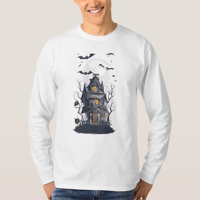 T-shirt Haunted Mansion Halloween Scène (Devant)