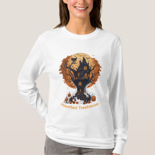 T-Shirt Haunted Treehouse Halloween Pour Femmes